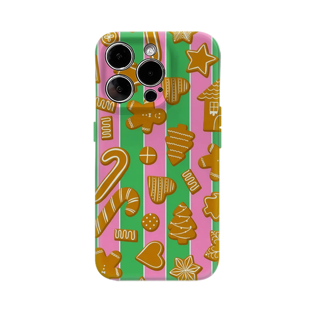 iPhone Gingerbread Stripes Double layer Case